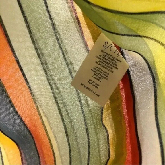 Cabi Maravilla Carnival Rainbow Stripe Off Shoulder Short Sleeve Blouse #5389 S - Picture 6 of 6